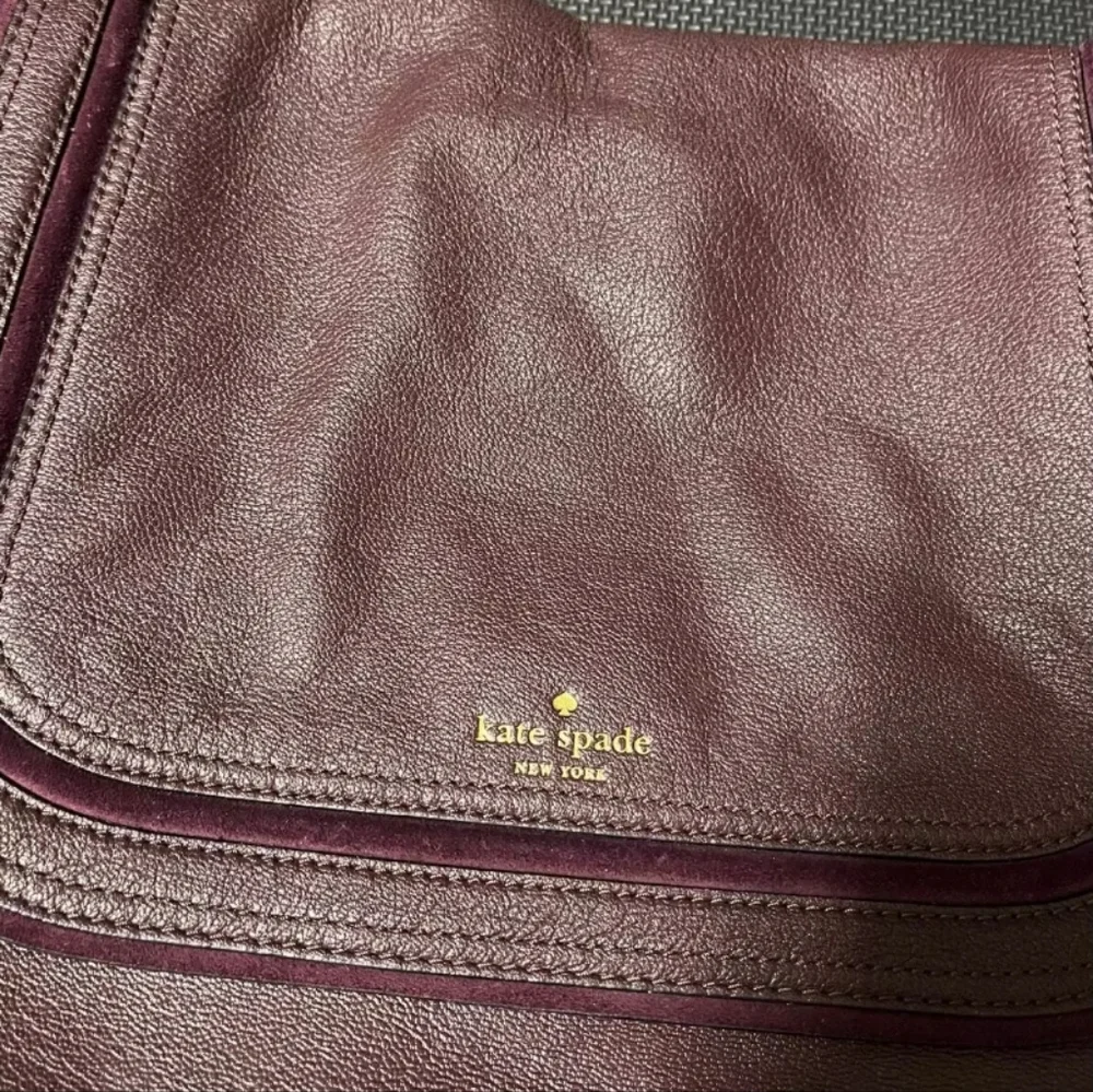 Kate Spade Rianne Pratt Street Burgundy Leather/Suede Tassel Crossbody Handbag